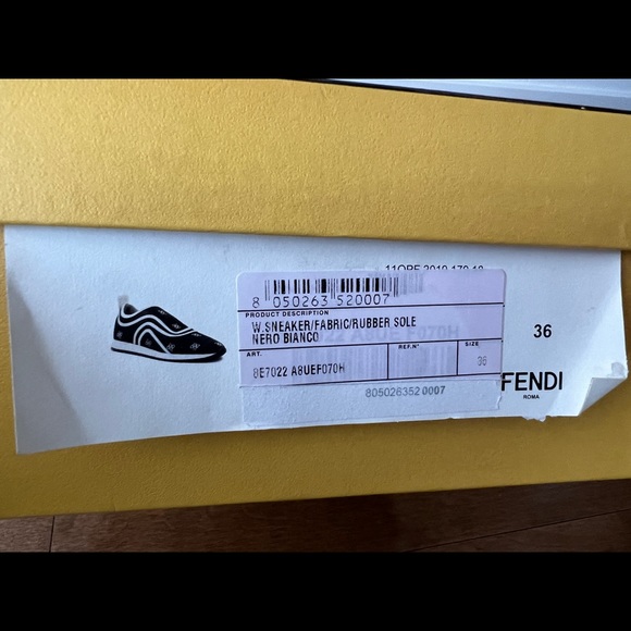 Brand New Fendi Trainers cloth with rubber sole with tag and box Size EU 36 - Picture 11 of 11